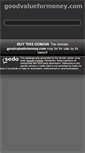 Mobile Screenshot of goodvalueformoney.com