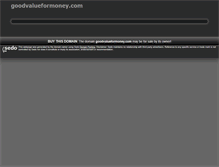 Tablet Screenshot of goodvalueformoney.com